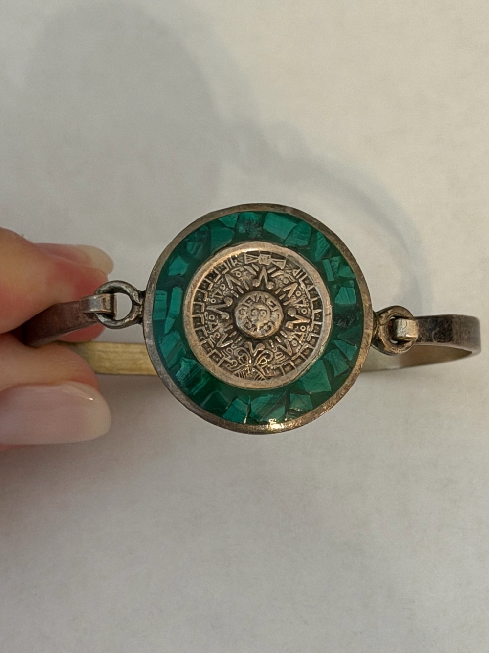 Mayan inspired cuff bracelet